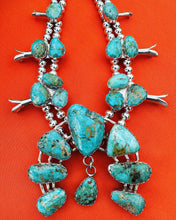 Load image into Gallery viewer, Rare One Of A Kind Colorado Cripple Creek Turquoise Squash Blossom