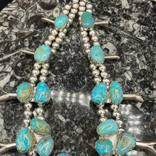 Load image into Gallery viewer, Rare One Of A Kind Colorado Cripple Creek Turquoise Squash Blossom