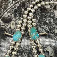 Load image into Gallery viewer, Rare One Of A Kind Colorado Cripple Creek Turquoise Squash Blossom