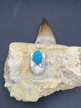 Load image into Gallery viewer, Smaller Elk Ivory Pendant With Old Stock Sleeping Beauty Turquoise
