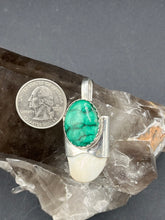 Load image into Gallery viewer, Large Malachite Elk Ivory Pendant!
