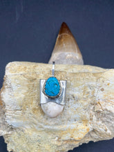 Load image into Gallery viewer, Smaller Elk Ivory Pendant With Old Stock Sleeping Beauty Turquoise
