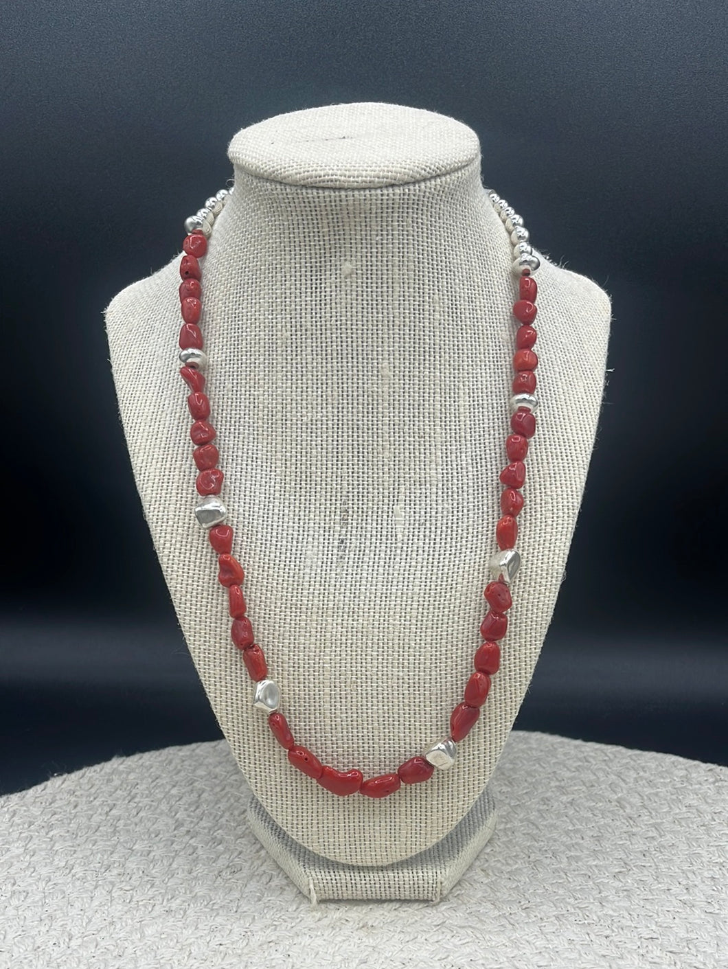 22” Ox Blood Coral Necklace