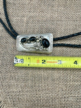 Load image into Gallery viewer, Navajo handmade Sterling Silver Black Onyx Bolo Tie
