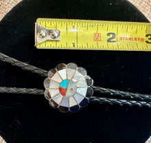 Load image into Gallery viewer, Zuni Handmade Sterling Silver Bolo Tie
