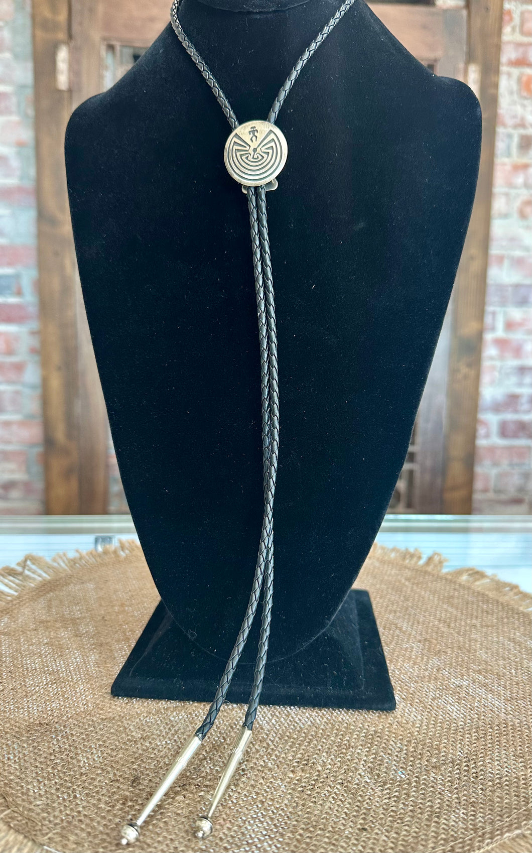 Sterling Silver Navajo Handmade Bolo Tie