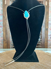 Load image into Gallery viewer, Zuni Turquoise Sterling Silver Bolo Tie
