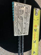 Load image into Gallery viewer, Sterling Silver Turquoise Handmade Bolo Tie
