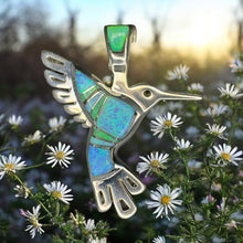 Load image into Gallery viewer, Lazuli Small Hummingbird Pendant
