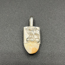 Load image into Gallery viewer, Elk Ivory with Sterling Silver Elk and Setting
