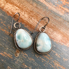 Load image into Gallery viewer, Lovely Larimar and Sterling Silver Earrings
