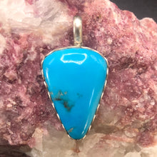 Load image into Gallery viewer, Sterling Silver and Stabilized Sleeping Beauty Turquoise pendant
