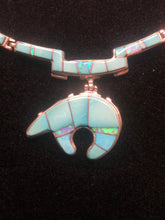 Load image into Gallery viewer, A Touch Of Santa Fe Bear Necklace and Earring Set!
