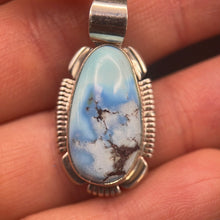Load image into Gallery viewer, Golden Hills Turquoise and Sterling Silver Pendant
