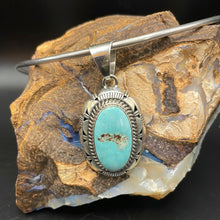 Load image into Gallery viewer, Beautiful Kingman Turquoise and Sterling Silver Pendant
