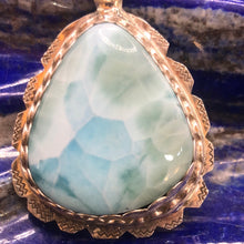 Load image into Gallery viewer, Beautiful Larimar stone set in Sterling Silver!
