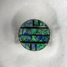 Load image into Gallery viewer, Opal and Black Onyx inlay ring
