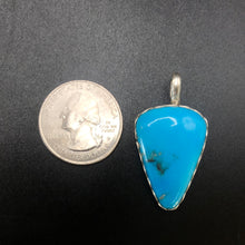Load image into Gallery viewer, Sterling Silver and Stabilized Sleeping Beauty Turquoise pendant
