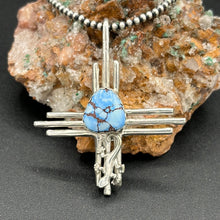 Load image into Gallery viewer, Gecko Zia Pendant with Golden Hills Turquoise!
