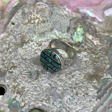 Load image into Gallery viewer, Opal and Black Onyx inlay ring
