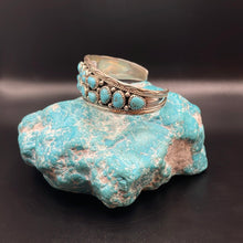 Load image into Gallery viewer, 14 Stone Kingman and Sterling Silver bracelet
