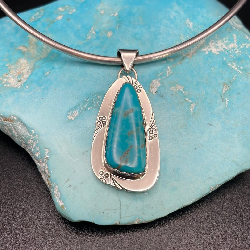 Kingman Turquoise and Sterling Silver pendant
