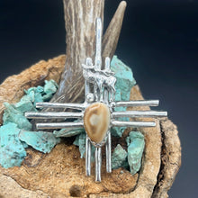 Load image into Gallery viewer, Sterling Silver Zia with an Elk Ivory!
