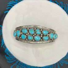 Load image into Gallery viewer, 14 Stone Kingman and Sterling Silver bracelet
