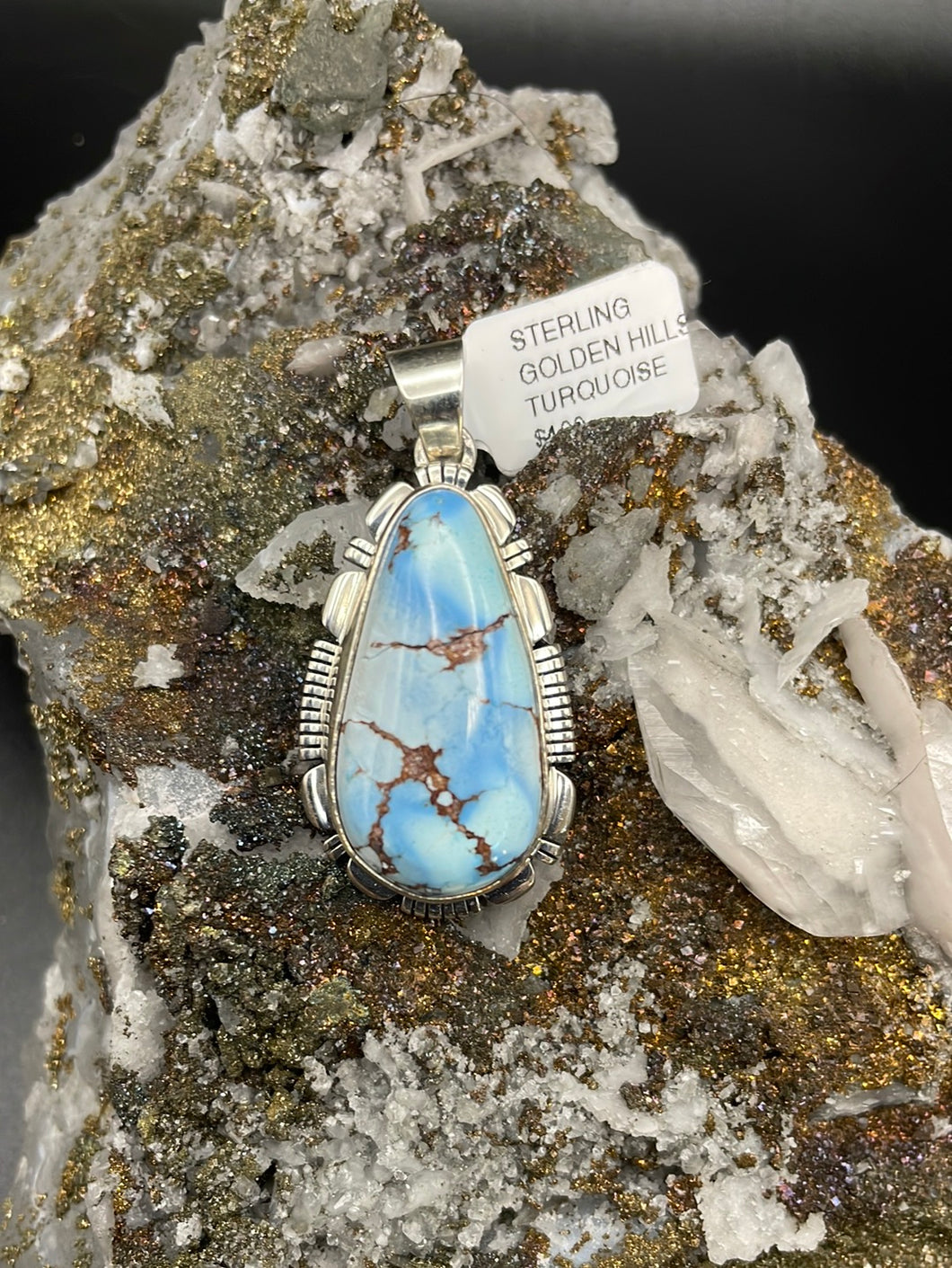 Golden Hills Turquoise and Sterling Silver Pendant