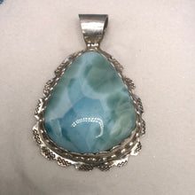 Load image into Gallery viewer, Beautiful Larimar stone set in Sterling Silver!
