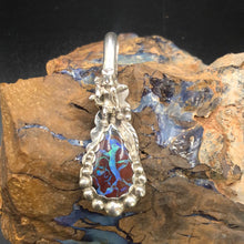 Load image into Gallery viewer, Amazing Australian Bolder Opal with a Sterling Silver Kachina Dancer
