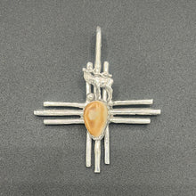 Load image into Gallery viewer, Sterling Silver Zia with an Elk Ivory!
