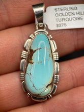 Load image into Gallery viewer, Golden Hills Turquoise and Sterling Silver Pendant

