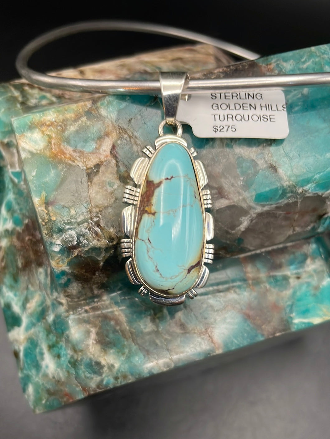 Golden Hills Turquoise and Sterling Silver Pendant