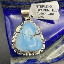 Load image into Gallery viewer, Golden Hills Turquoise and Sterling Silver Pendant
